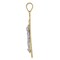 14K Two Tone Gold Inri Crucifix Pendant Charm Jewelry 44 x 21 mm